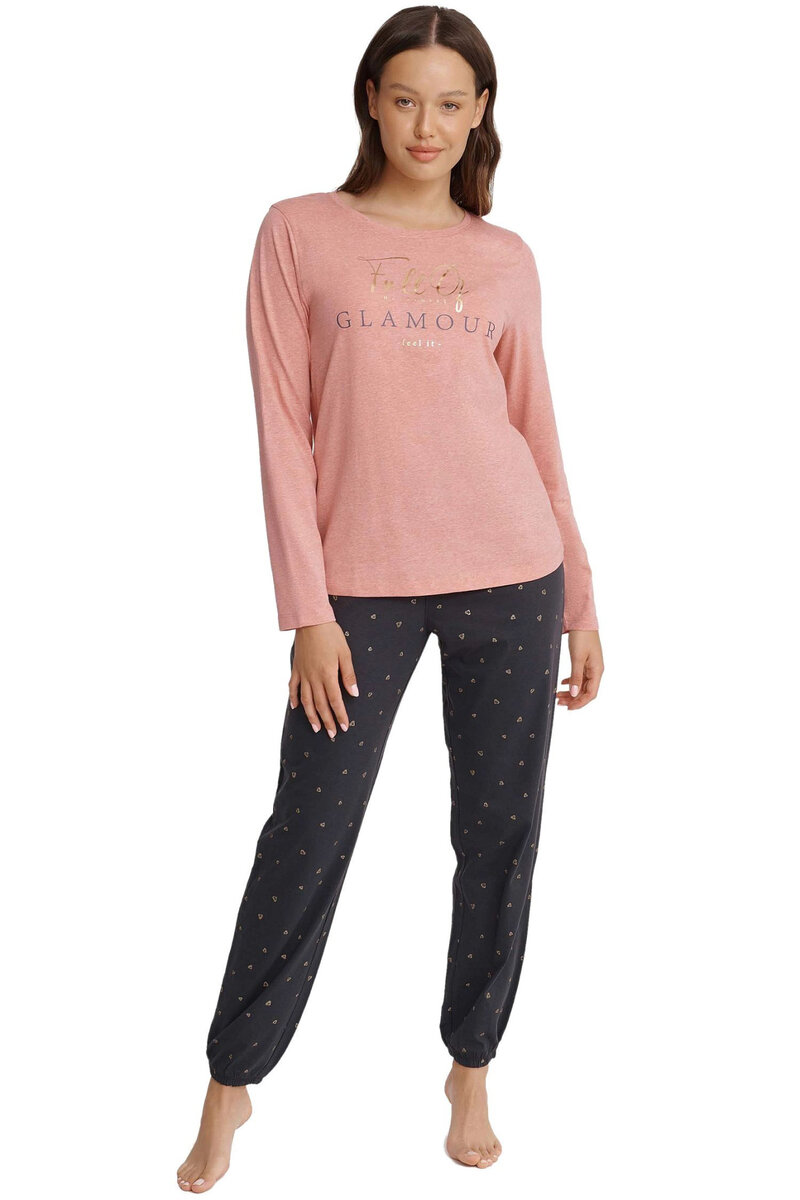 Růžové pohodlné pyžamo Glam Henderson, vícebarevná L i41_9999931983_2:vícebarevná_3:L_