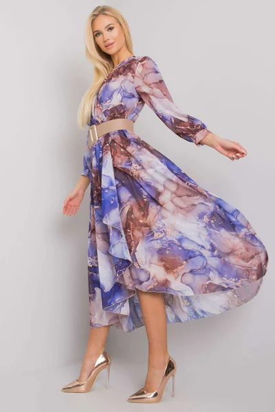 Kouzelné fialové šaty s potiskem - Pole&Pole FPrice