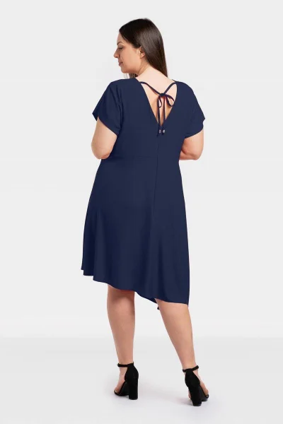 Plus size dámské asymetrické šaty Janette od Karko