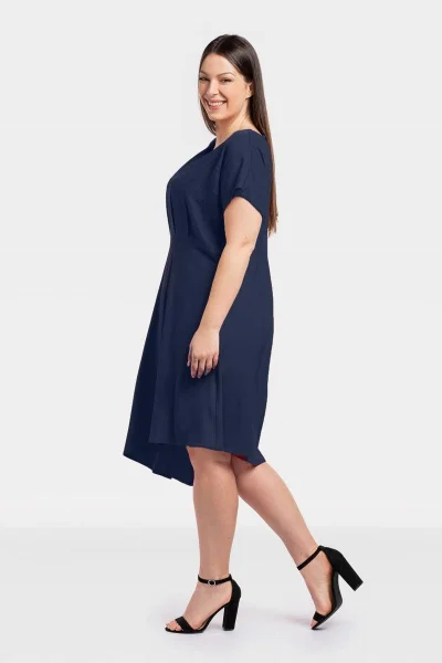 Plus size dámské asymetrické šaty Janette od Karko