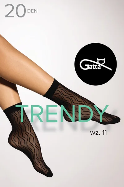 Vzorované dámské ponožky Gatta Elegant 20 den