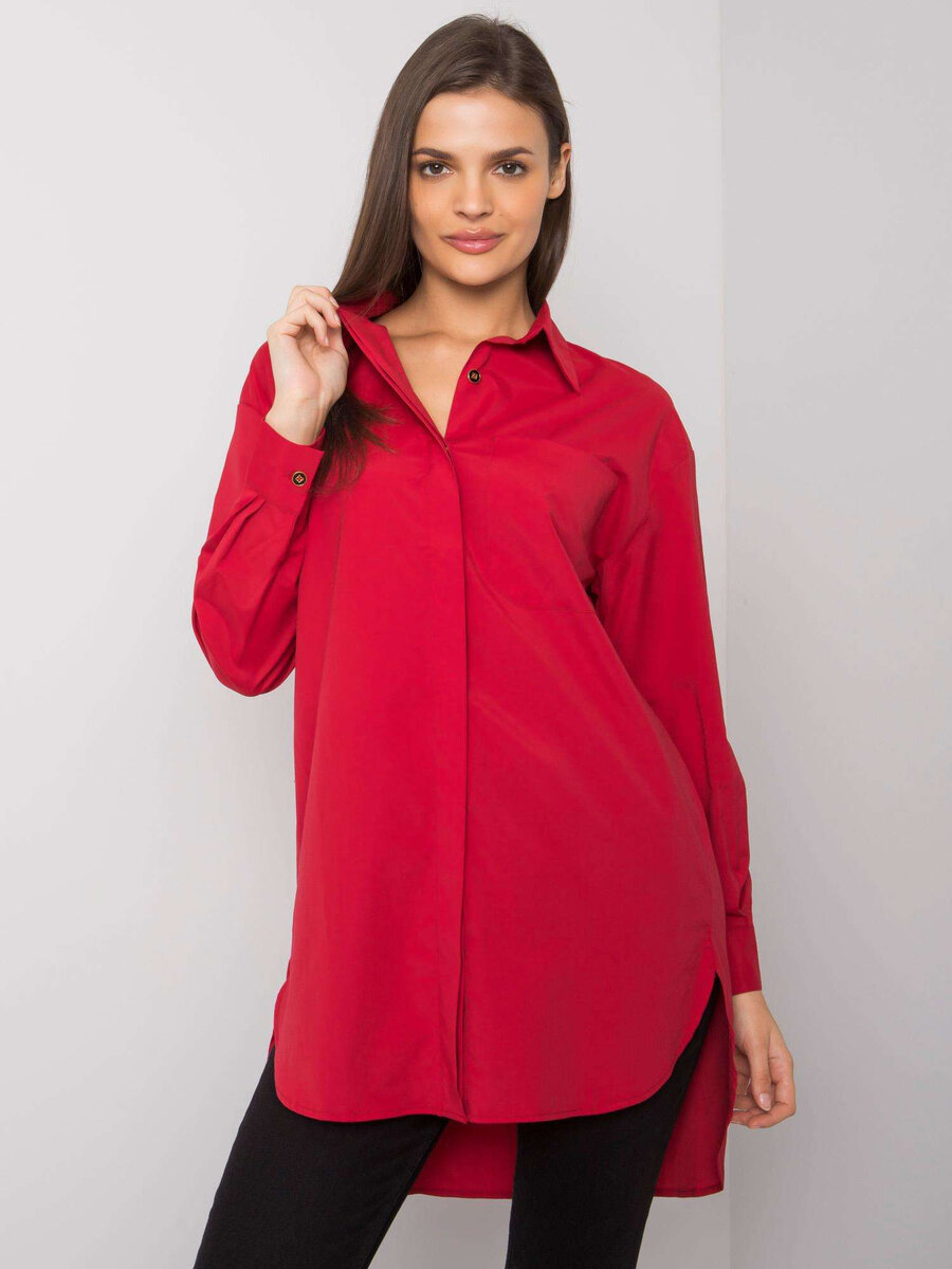 Dámská košile EM KS 3K43 tmavě červená FPrice, jedna velikost i523_2016103088720