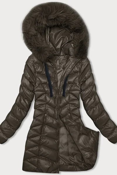 Zimní bunda s kapucí a kožešinou J.STYLE