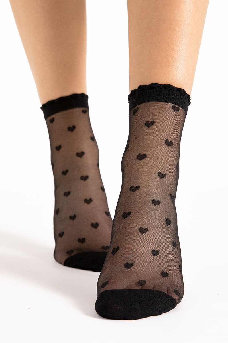 Černé dámské punčochové ponožky Fiore Iris 20 DEN, UNI i510_49613500609