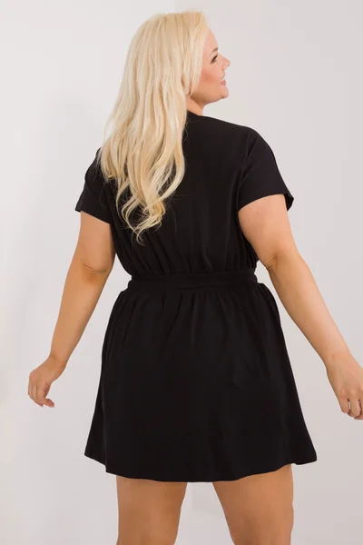 Fashionhunters dámské plus size minišaty s nápisem