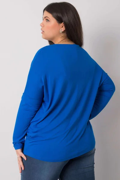 Modrá dámská halenka FPrice - Elegantní bavlněný kousek