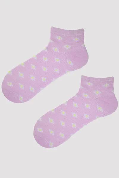 Violetové Sedmikrásky Ponožky - Noviti