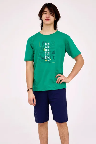Zelené dětské pyžamo YOUNG KR CITY od Cornette