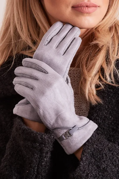 Dámské elegantní rukavice v šedé barvě FPrice