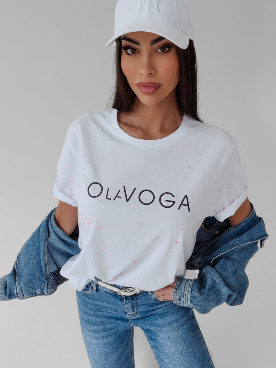 Růžové tričko s logem OLAVOGA - 100% organická bavlna, UNI i10_P62832_2:443_