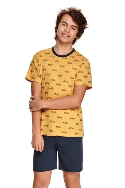 Chlapecké pyžamo Max žluté s auty Taro