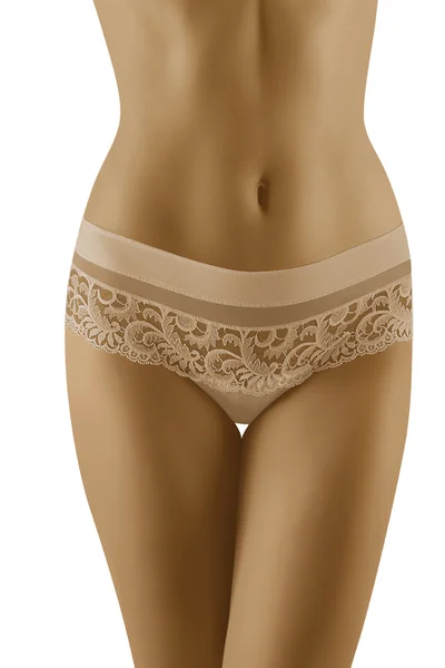 Dámská tanga Cantata Beige - Wol-Bar