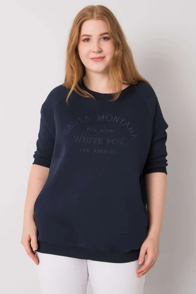 Dámská tmavě modrá mikina plus size FPrice