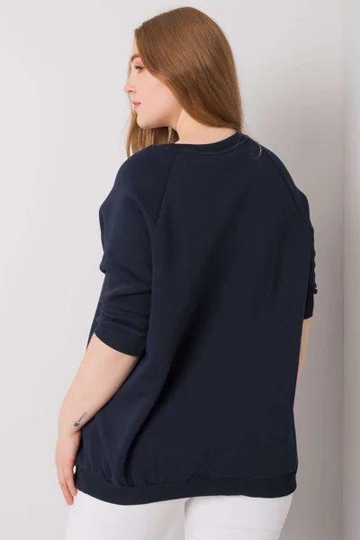 Dámská tmavě modrá mikina plus size FPrice