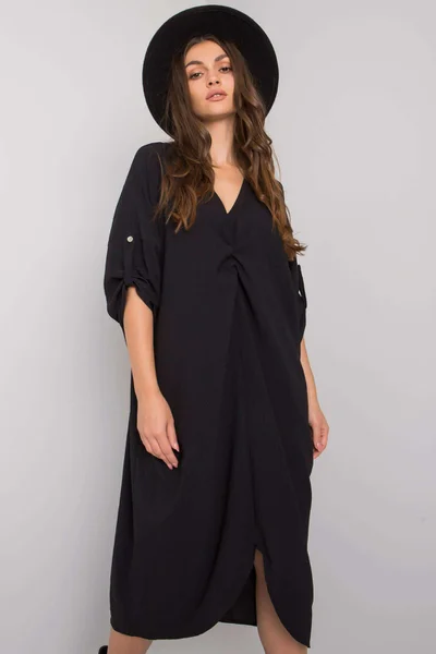Dámské černé oversize šaty FPrice
