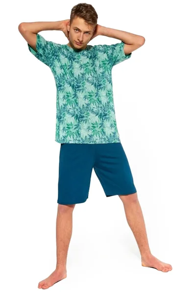 Zelené chlapecké pyžamo Listy - Cornette