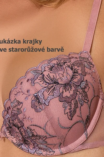 Starorůžová podprsenka s kosticemi SíéLei