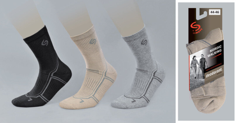 Ponožky pro Nordic walking - JJW JJW INMOVE, Béžová 44-46 i170_NORD-WALK-DEO-BEZOWY-44-46