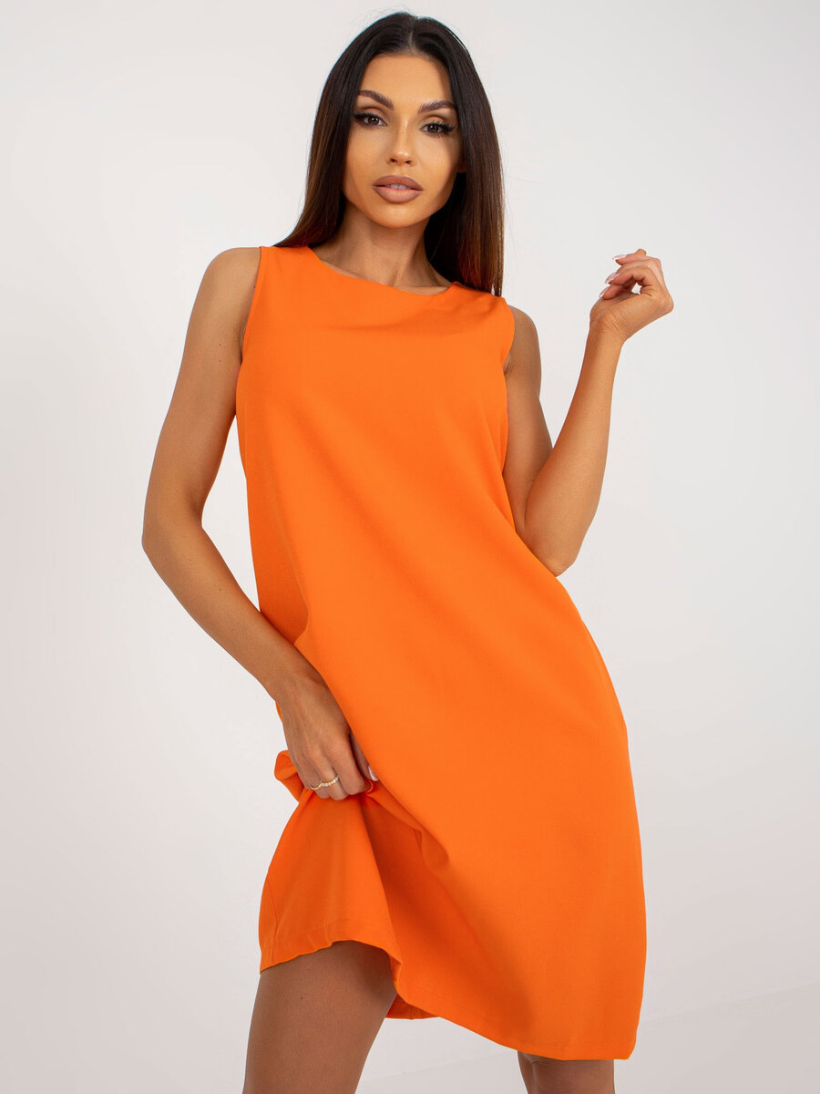 Oranžové dámské šaty TW SK BE od FPrice s unikátním střihem, L i523_2016103389605