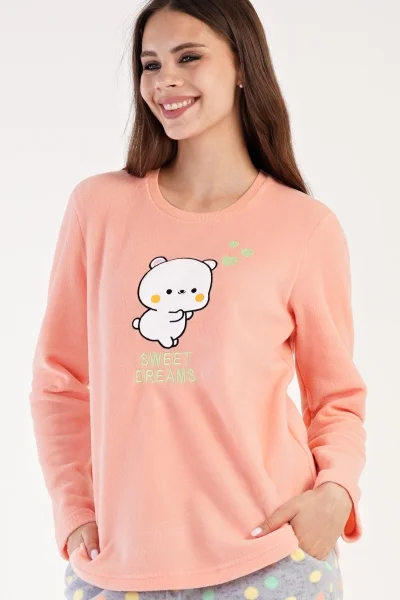 Kočičí chlupaté pyžamo pro ženy
