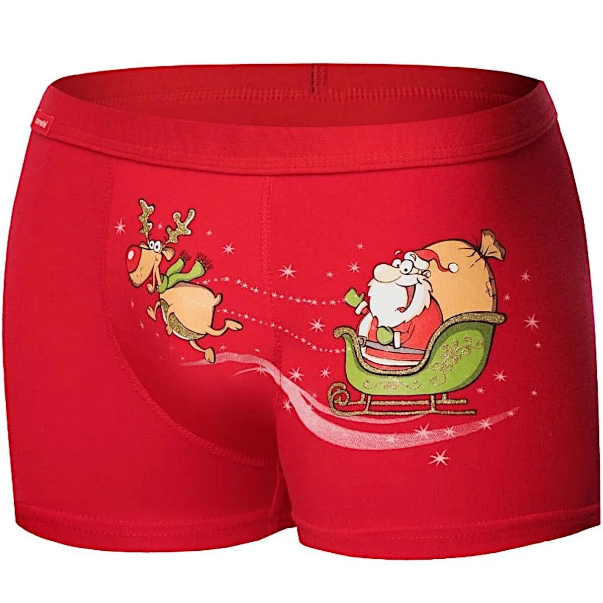 Červené pohodlné boxerky pro muže Santas, Červená M i41_9999930258_2:červená_3:M_
