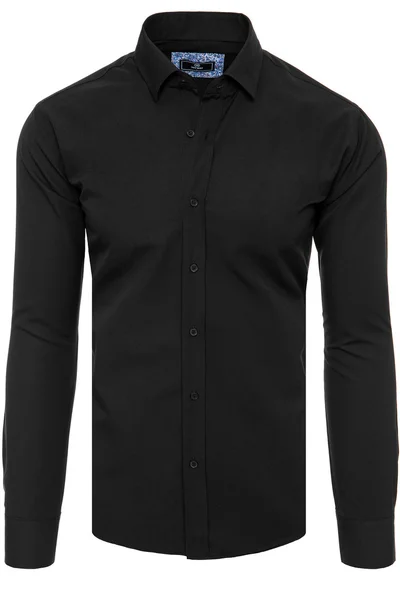 Elegantní černá pánská košile Slim Fit Dstreet