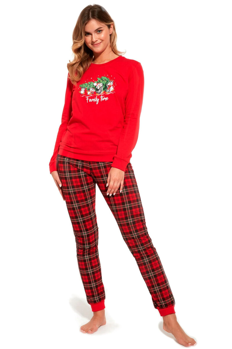 Červené pyžamo pro ženy Time Cornette, Červená XL i41_9999930271_2:červená_3:XL_