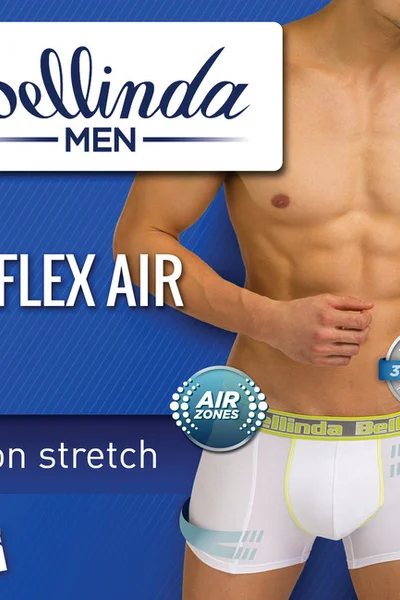 Boxerky pro muže s 3D flex bavlnou vhodné pro sport 3D FLEX AIR BOXER - BELLINDA - černá
