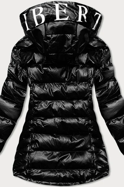 Černá bunda pro ženy s kapucí SPEED.A - Elegantní zateplená bunda