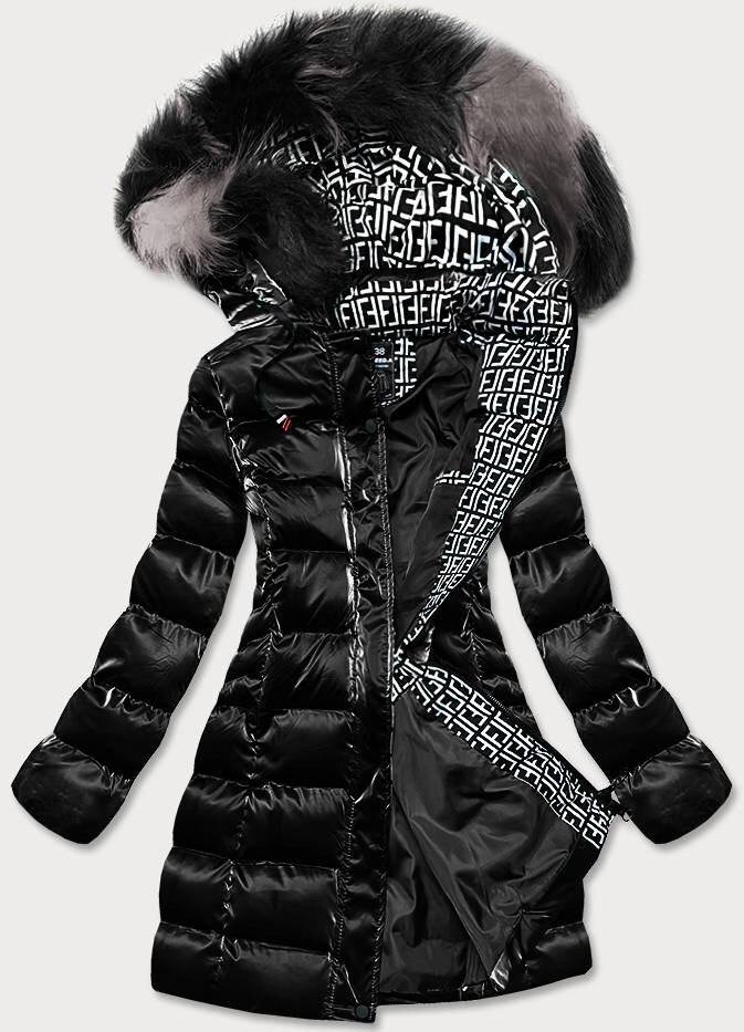 Zimní péřová bunda SPEED.A Elegant Black, odcienie czerni XXL (44) i392_18642-48