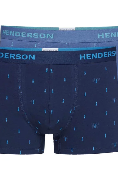 Tmavomodré pánské boxerky 2 pack Joy - Henderson