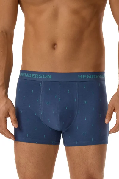 Tmavomodré pánské boxerky 2 pack Joy - Henderson