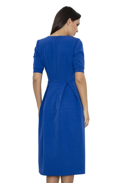 Elegantní dámské šaty od Figl v odstínu klálovská modř