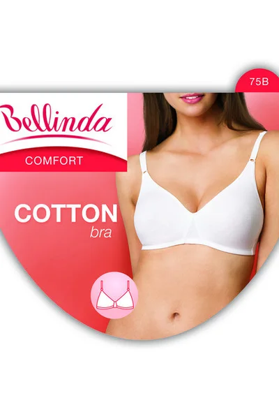 Dámská nevyztužená bavlněná podprsenka COTTON BRA - BELLINDA - bílá