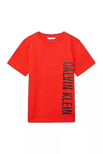 Dětské červené tričko Calvin Klein
