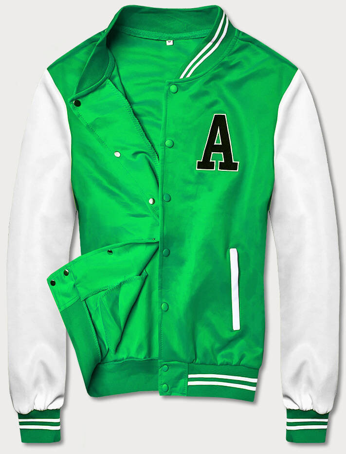 Baseballová mikina J.STYLE - zelená elegance pro pány, zielony XL i392_22018-44