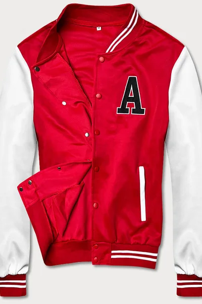 Baseballová mikina J.STYLE - červená elegance