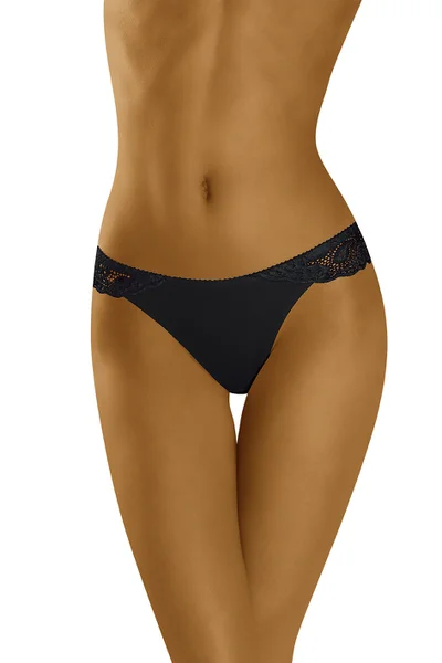 Dámská tanga Tanga Black - Wol-Bar