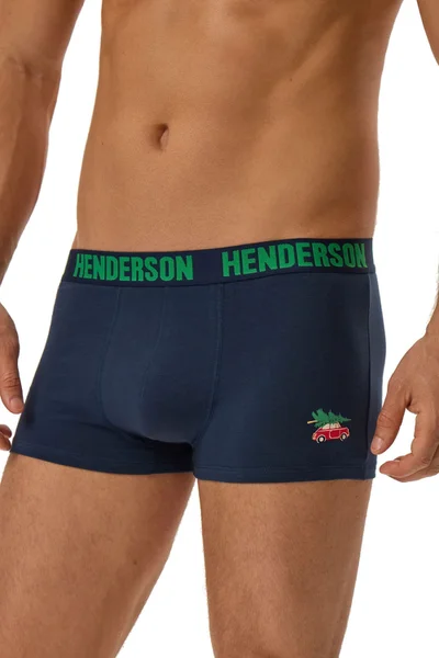 Mužské Vánoční Boxerky 2 Pack Tmavě Modré - Henderson