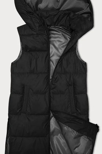 Černá péřová dámská vesta S'West - Zimní elegance