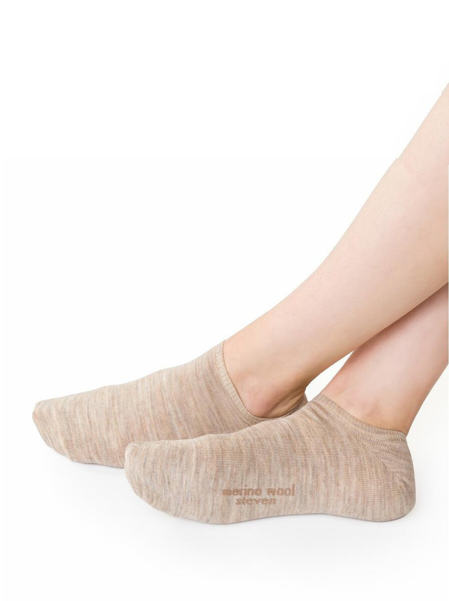 Dámské ponožky Steven 239A Natural Merino Wool 96Q, ecru 35-37 i384_6012919