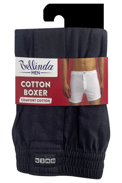 Volné pánské bavlněné boxerky COTTON BOXER - BELLINDA - černá