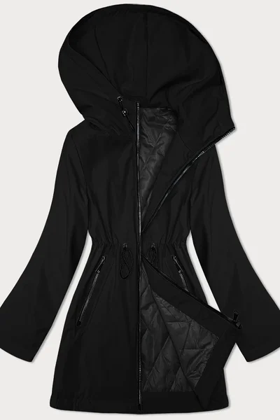 Černá bunda pro ženy s kapucí - Elegantní ochrana S'WEST