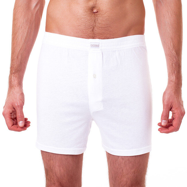 Volné pánské bavlněné boxerky COTTON BOXER - BELLINDA - bílá, XL i454_BU858765-030-XL