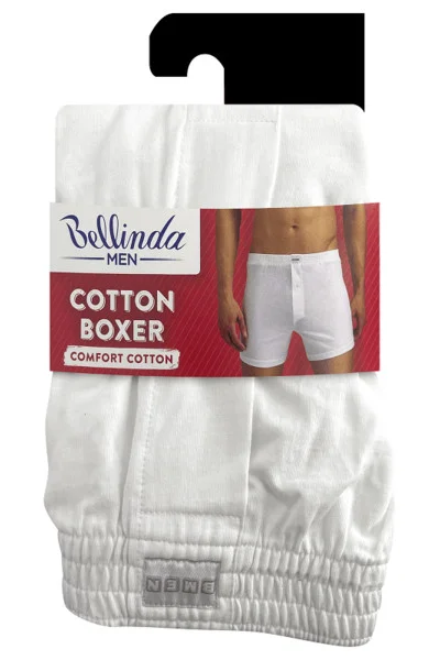 Volné pánské bavlněné boxerky COTTON BOXER - BELLINDA - bílá