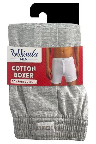 Volné pánské bavlněné boxerky COTTON BOXER - BELLINDA - šedá