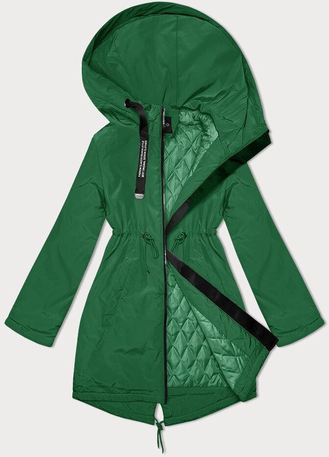 Zelená dámská bunda parka pro přechodné období Miss TiTi, odcienie zieleni XL (42) i392_23447-53