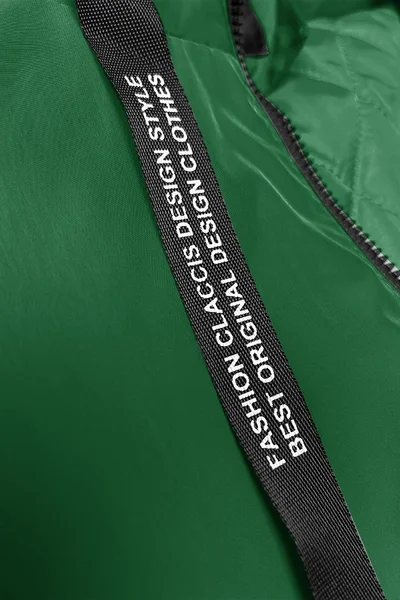 Zelená dámská bunda parka pro přechodné období Miss TiTi