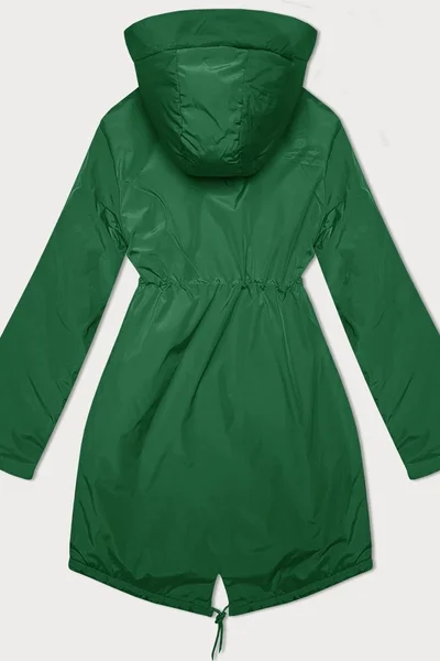 Zelená dámská bunda parka pro přechodné období Miss TiTi