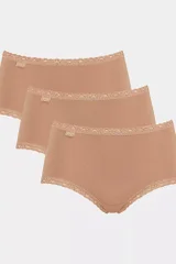 Klasické dámské kalhotky Cotton Lace Midi - Sloggi 24/7 (3 ks)